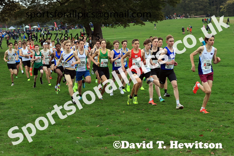 Mens Under-17s relay, 2025 Northern Cross Country Relays, Graves Park, Sheffield. Photo: David T. Hewitson/Sports for All Pics